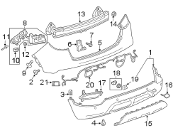 REAR BUMPER. BUMPER & COMPONENTS.