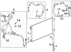 Air conditioner & heater. Compressor & lines.