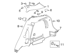 Interior Quarter Panel Trim Panel Access Cover