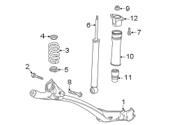 Rear suspension. Suspension components.