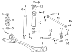 Rear suspension. Suspension components.