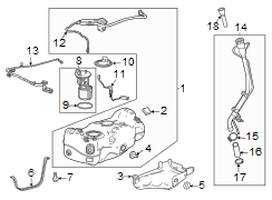 Fuel system components.