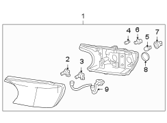 FRONT LAMPS. HEADLAMP COMPONENTS.