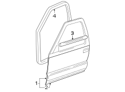 FRONT DOOR. DOOR & COMPONENTS.