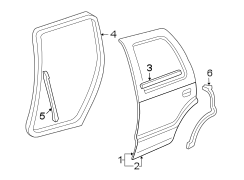 REAR DOOR. DOOR & COMPONENTS.