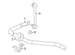 REAR SUSPENSION. STABILIZER BAR & COMPONENTS.