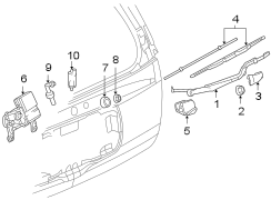 LIFT GATE. REAR WIPER COMPONENTS.