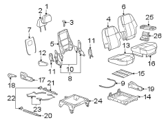 SEATS & TRACKS. REAR SEAT COMPONENTS.