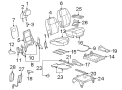 SEATS & TRACKS. REAR SEAT COMPONENTS.