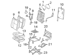 SEATS & TRACKS. REAR SEAT COMPONENTS.