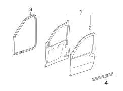 FRONT DOOR. DOOR & COMPONENTS.