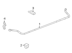 REAR SUSPENSION. STABILIZER BAR & COMPONENTS.