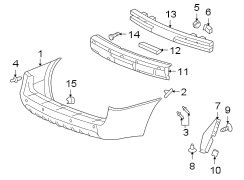 REAR BUMPER. BUMPER & COMPONENTS.