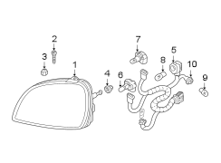 FRONT LAMPS. HEADLAMP COMPONENTS.