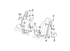 RESTRAINT SYSTEMS. FRONT SEAT BELTS.