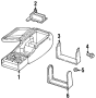 Armrest bolt. Base bolt. Support bracket bolt. 