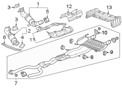 EXHAUST SYSTEM. EXHAUST COMPONENTS.