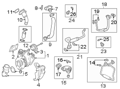 Front suspension. Turbocharger & components.