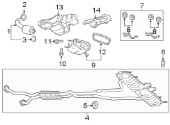 EXHAUST SYSTEM. EXHAUST COMPONENTS.