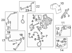 Instrument panel. Turbocharger & components.