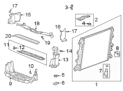 Image of Radiator Mount Bracket (Upper, Lower) image for your 2020 Cadillac XT4   