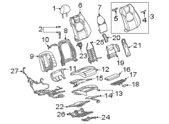 Seats & tracks. Passenger seat components.