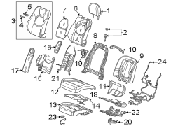 Seats & tracks. Driver seat components.