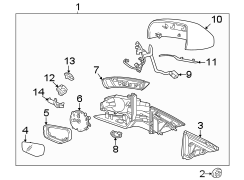 Image of Door Mirror image for your Cadillac XT4  