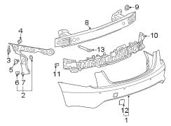 Rear bumper. Bumper & components.