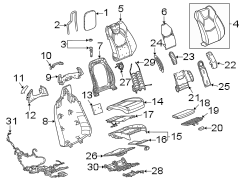 Image of Seat Back Bolster Assembly image for your Cadillac CT4  