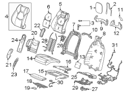 Seats & tracks. Driver seat components.