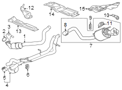 Image of Exhaust Muffler (Rear) image for your 2020 Cadillac Escalade ESV   