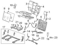 Image of Seat Latch Cover image for your 2019 Cadillac ATS   