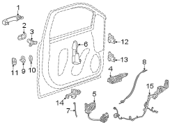 Image of Exterior Door Handle image for your 2021 Cadillac XT4   