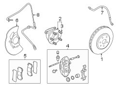 FRONT SUSPENSION. BRAKE COMPONENTS.