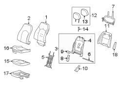 SEATS & TRACKS. DRIVER SEAT COMPONENTS.