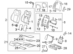 SEATS & TRACKS. DRIVER SEAT COMPONENTS.