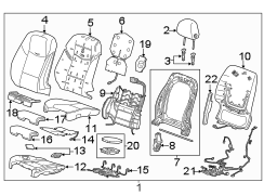 Seats & tracks. Wheels. Driver seat components.