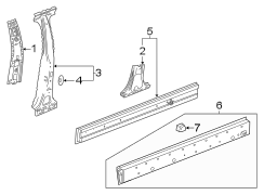 PILLARS. ROCKER & FLOOR. CENTER PILLAR & ROCKER.