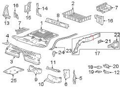 Floor Side Rail (Rear, Upper, Lower)