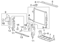 Image of Radiator Mount Bracket (Upper, Lower) image for your 2023 Cadillac XT4   