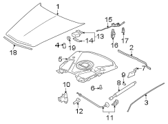 EXTERIOR TRIM. HOOD & COMPONENTS.