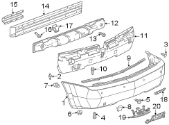 REAR BUMPER. BUMPER & COMPONENTS.