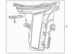 Image of Headlight Bracket (Lower) image for your 2024 Cadillac XT4   