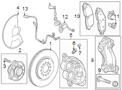 Image of Disc Brake Caliper Pin (Front) image for your 2012 Chevrolet Suburban 2500   