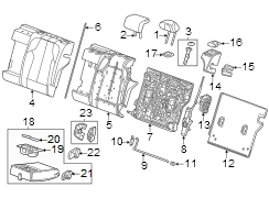 Image of Seat Latch Cover image for your 2013 Cadillac ATS   