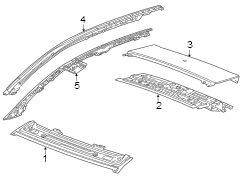 Panel. Rail. (Right, Front). Panels that run above.