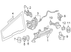 Image of Exterior Door Handle image for your 2021 Cadillac XT4   