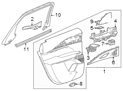 Image of Door Window Molding (Upper) image for your 2008 Chevrolet Tahoe    