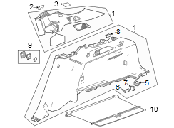 Interior Quarter Panel Trim Panel (Upper, Lower)